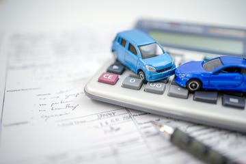 concept for car insurance and financial