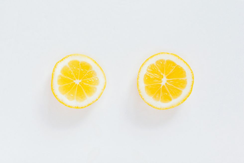 Conceptual image for breasts, breast shape, breast size, women's issues, women's health, Part of a series, Lemon, Lemons