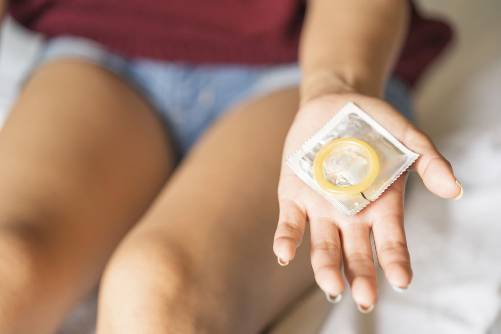 condom for safe sex and prevent pregnancy concept