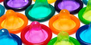 condoms in rainbow colors