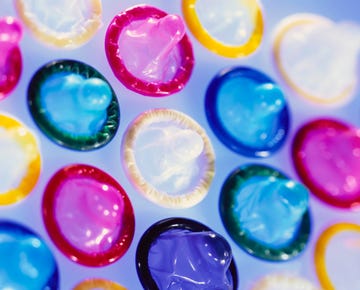 condoms in variety of colors