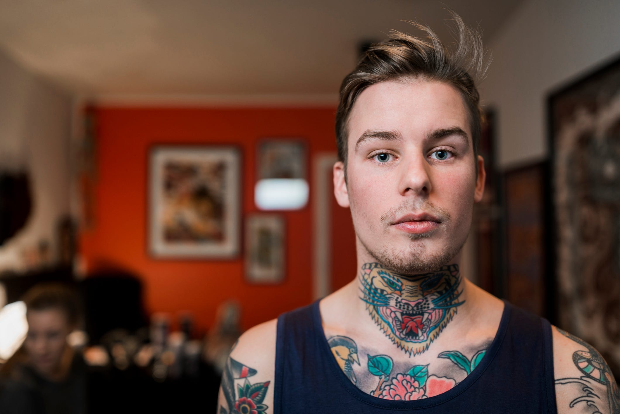 full neck tattoos for men