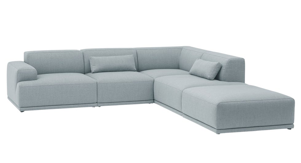 pale blue corner sofa modular
