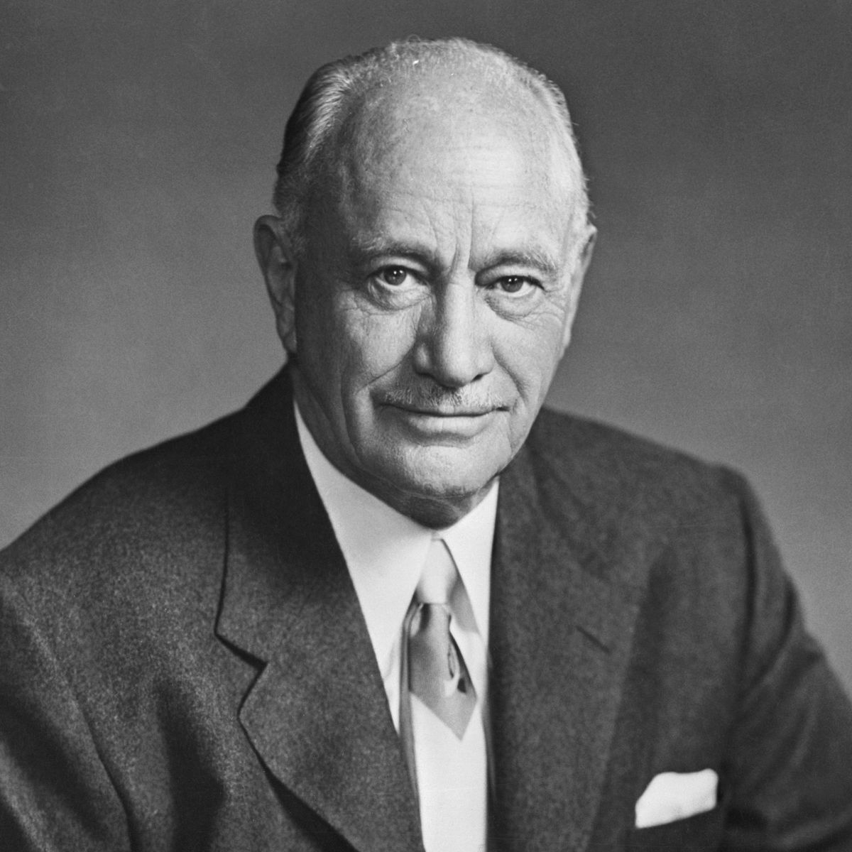 Portrait of Conrad Hilton (Original Caption) The election of Conrad Hilton, head of the world's biggest hotel chain, as Director of the Empire State Building Corporation has been announced by Colonel Henry Crown, President and owner of the world's tallest building.
