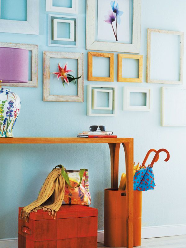 Shelf, Room, Furniture, Turquoise, Wall, Pink, Interior design, Living room, Floor, Table, 
