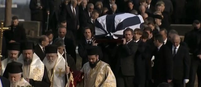 el entierro de constantino de grecia en tanoi