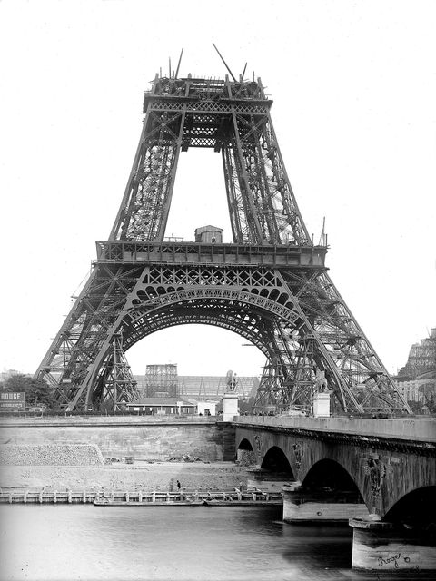 Construction of the Eiffel Tower. Paris, July, 188