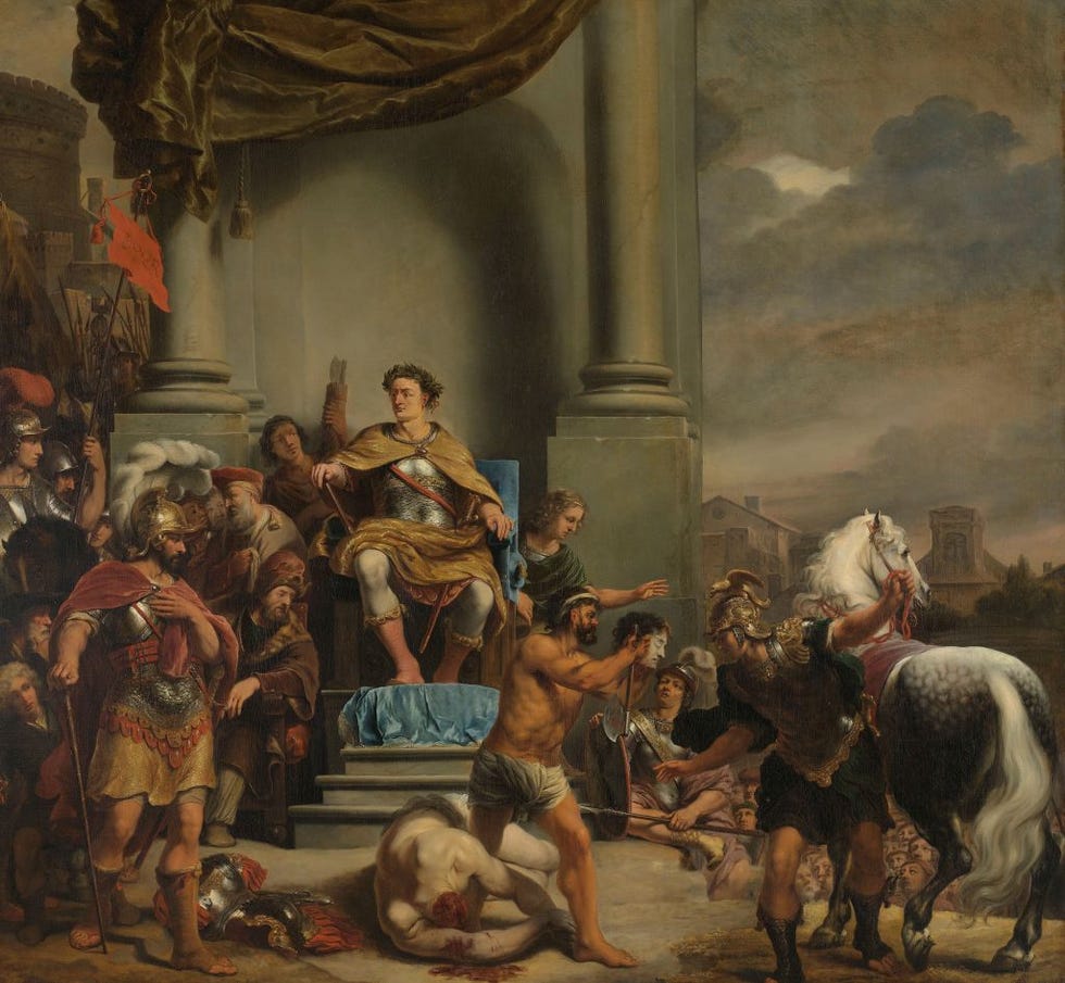 consul titus manlius torquatus orders the beheading of his son