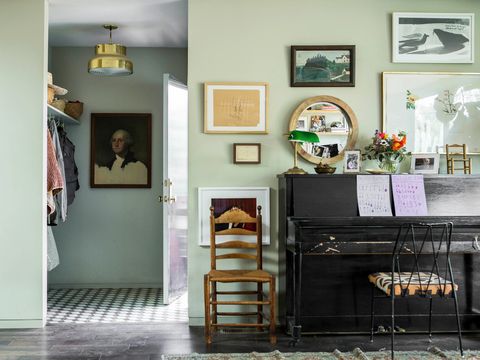 piano in contemporary living room