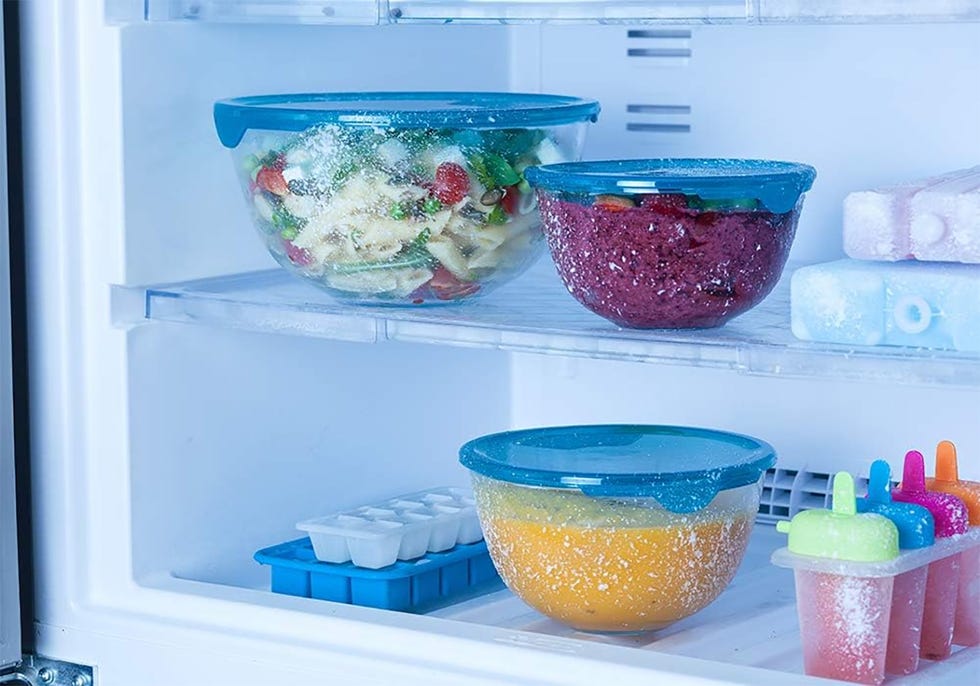 juego de 3 cuencos de cristal resistentes con tapa