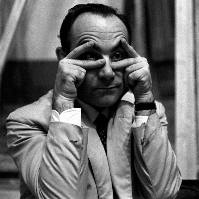 italian actor, director and screenwriter vittorio caprioli looking through his fingers placed around his eyes rome, 1950s photo by mondadori via getty images