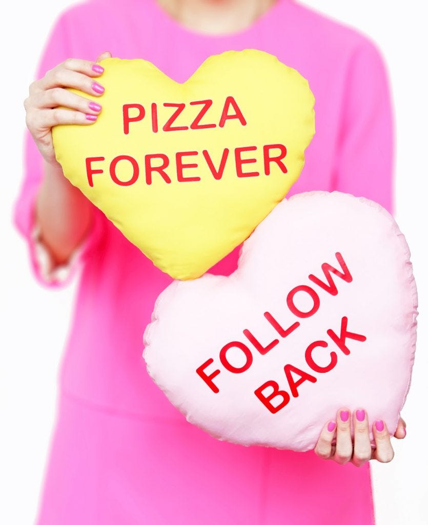 valentine's day heart crafts conversation pillows