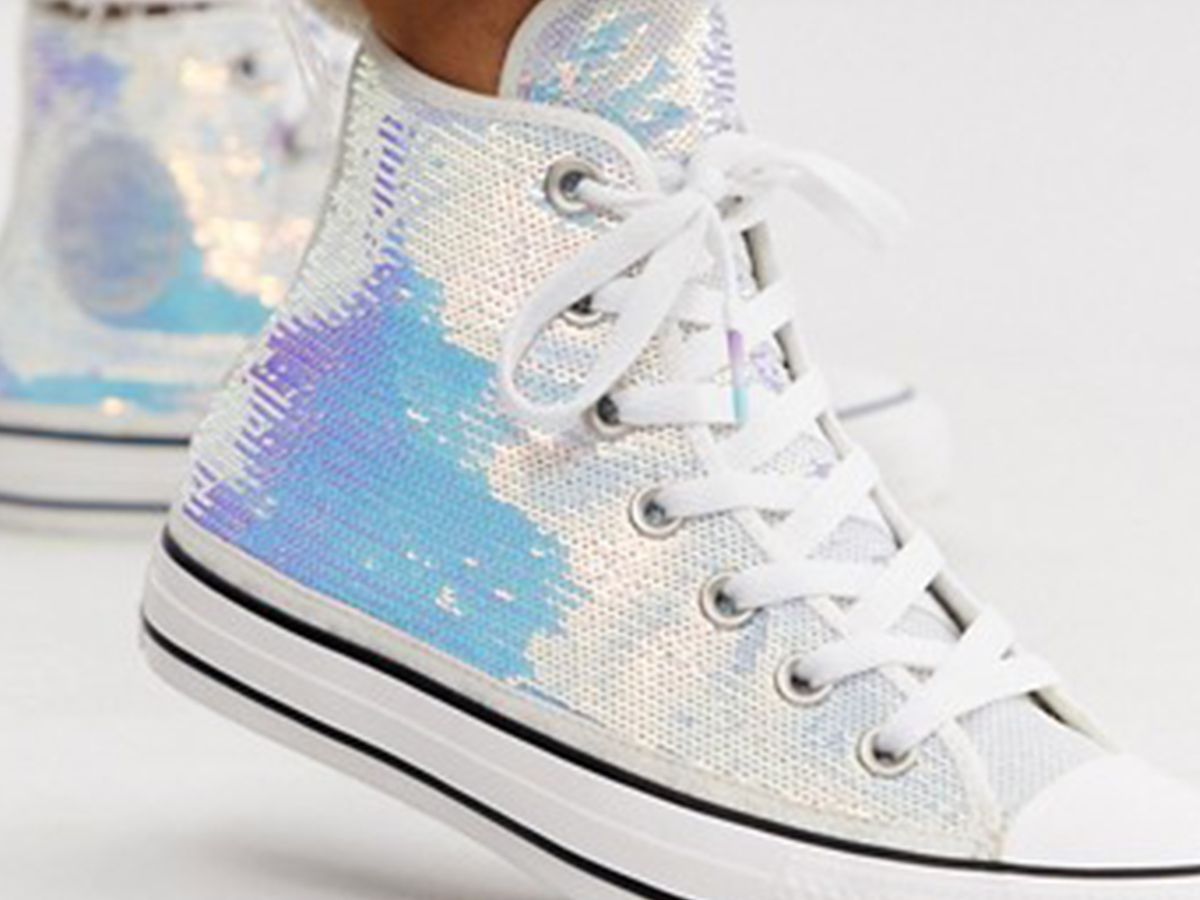 These New Converse Sneakers Are Covered in Mini Iridescent Sequins
