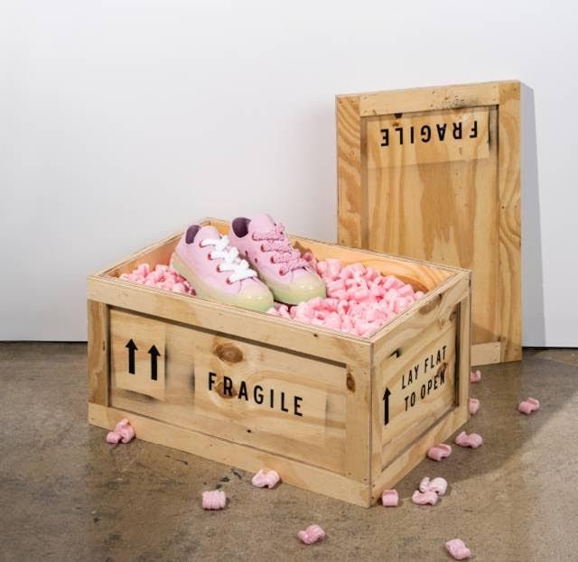 Pink, Product, Box, Furniture, Wood, Font, Play, Floor, Rectangle, Packaging and labeling, 