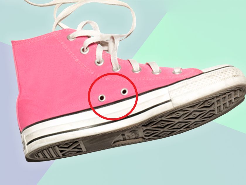 is why shoes have holes the side