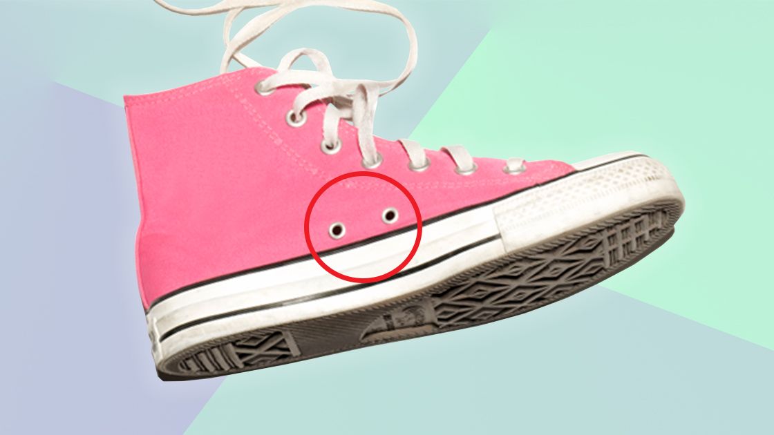 is why shoes have holes the side