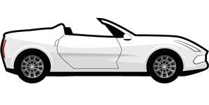 white convertible graphic