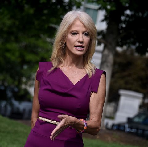 counselor to the president, kellyanne conway,  talks to reporters outside the white house, on august 6, 2020 in washington, dc photo by olivier douliery  afp photo by olivier doulieryafp via getty images