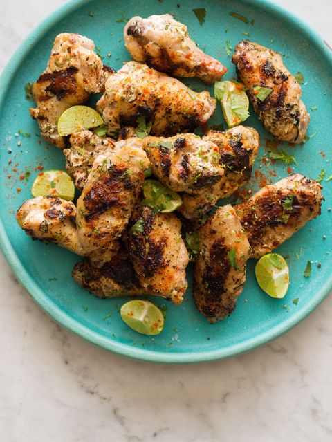 cilantro lime and yogurt grilled chicken wings