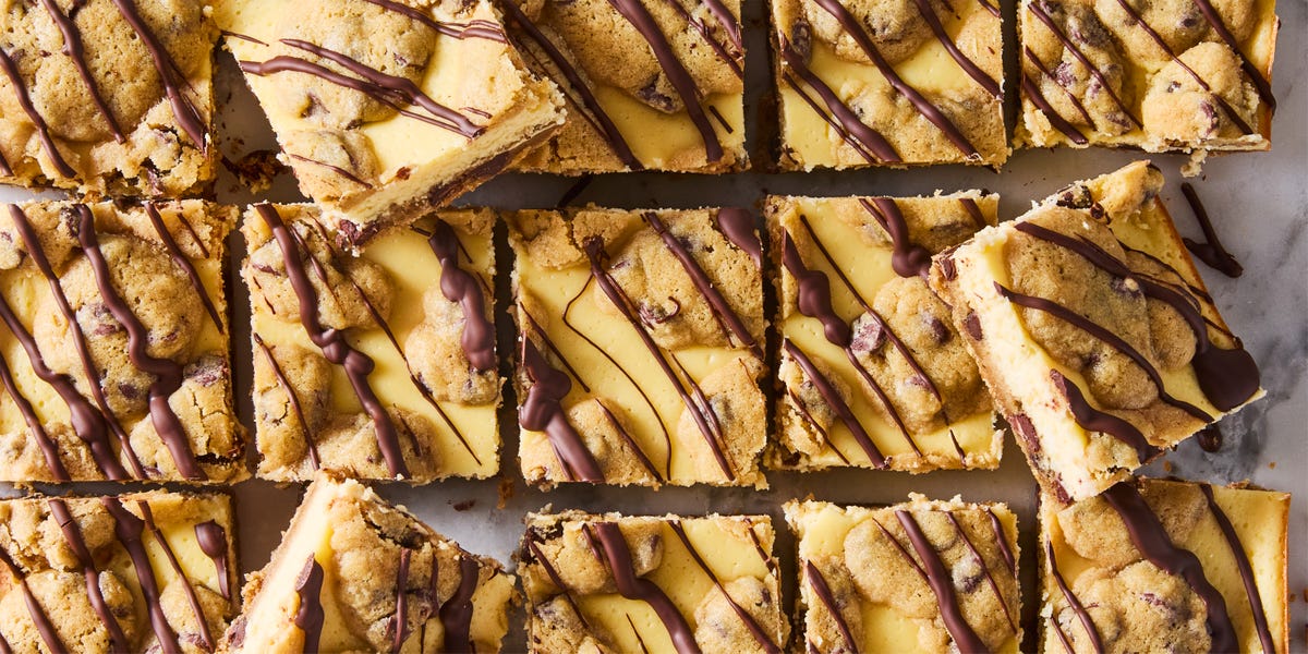 preview for Cookie Dough Cheesecake Bars Is The Ultimate Dessert Combination