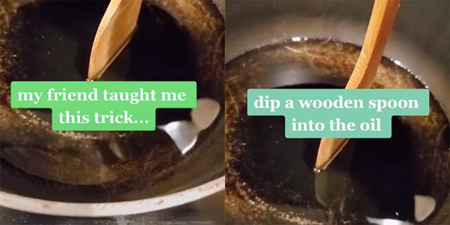 How to check if oil is ready for frying if you don't have a