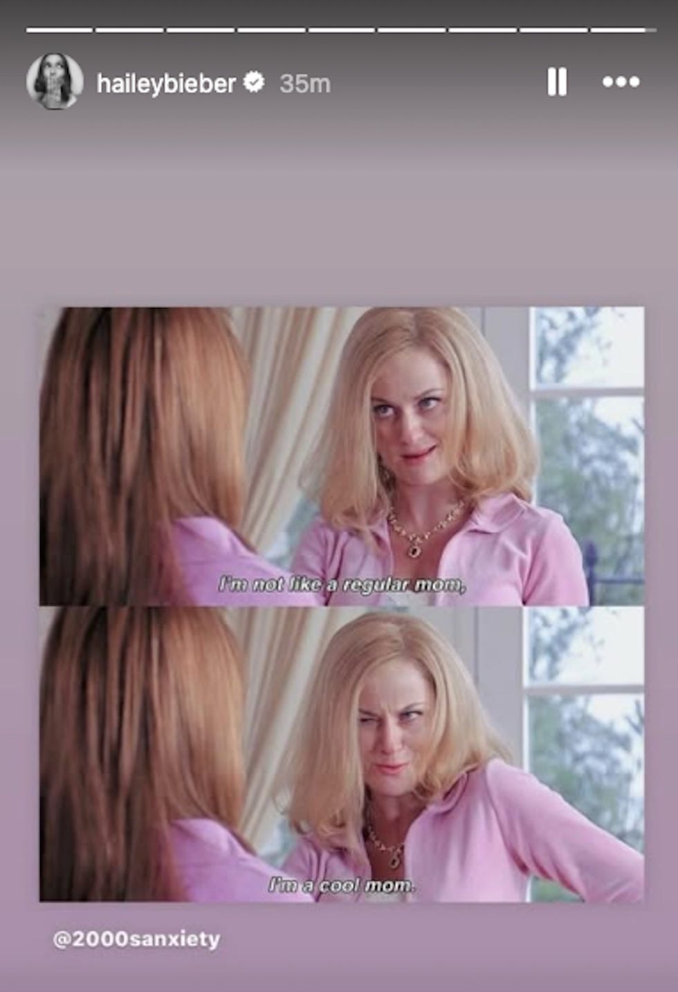 diálogo de um filme popular retratando uma conversa entre mãe e filha