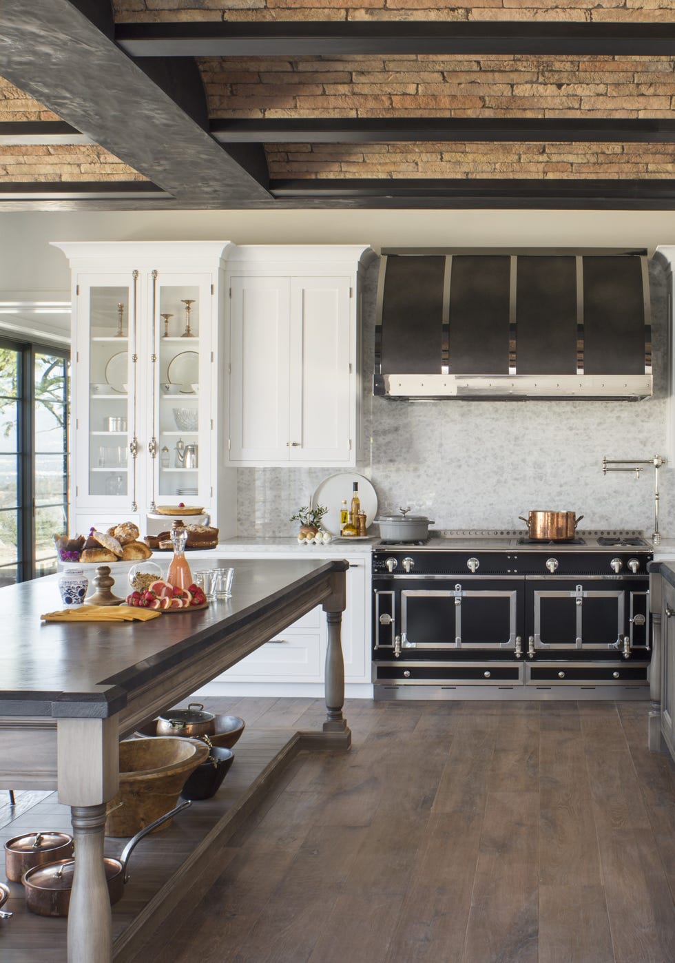 kitchen with dairy table