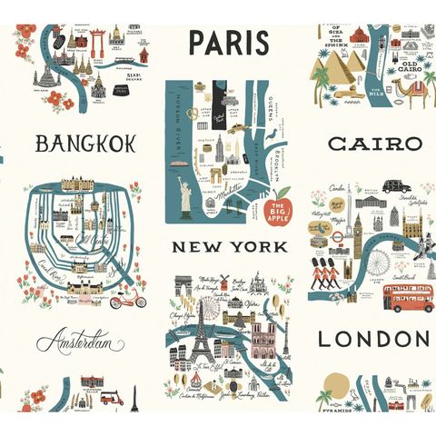 papel pintado city maps de york