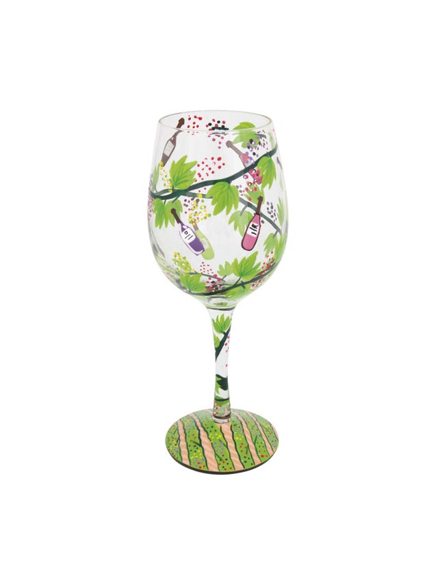 copa de vino pintada a mano