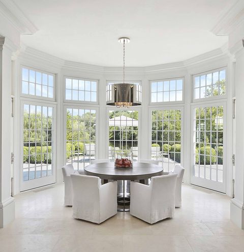 White, Room, Ceiling, Property, Interior design, Furniture, Building, Architecture, House, Table, 