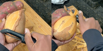 potato peeling hack