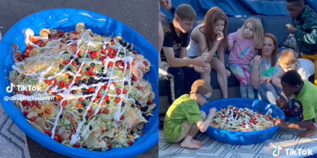 Mom Faces Backlash For Her Kiddie Pool Nachos