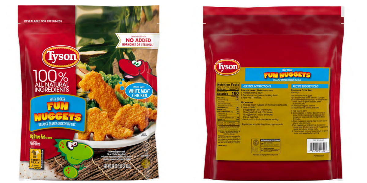 Tyson Is Recalling Nearly 30,000 Pounds Of Its DinosaurShaped Chicken