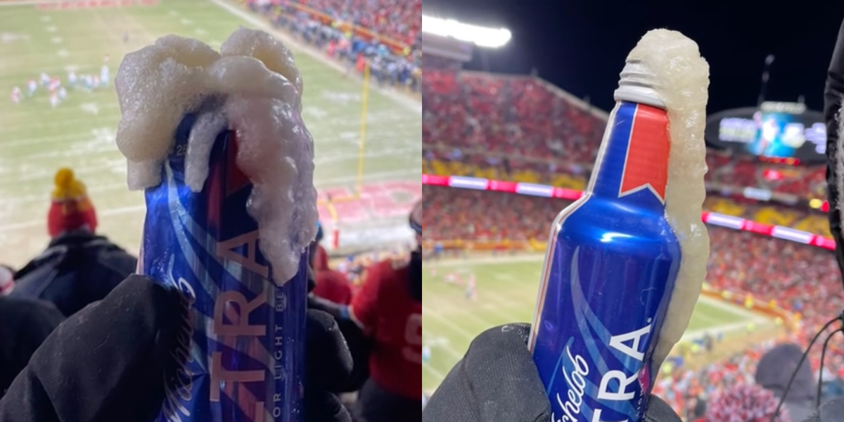 Arrowhead Stadium Was So Cold This Weekend That Frozen Beers Were Exploding