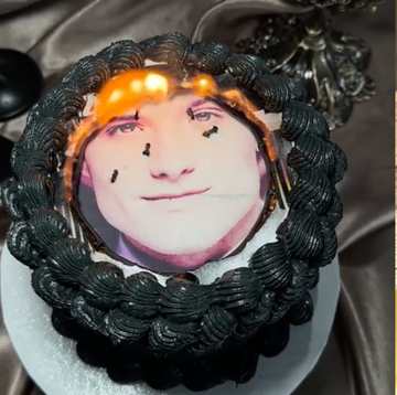 a cake with a face on it