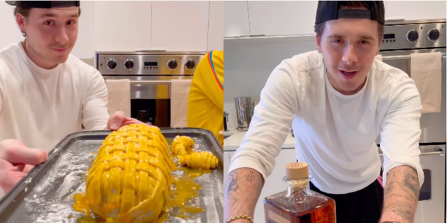 a couple of men in a kitchen