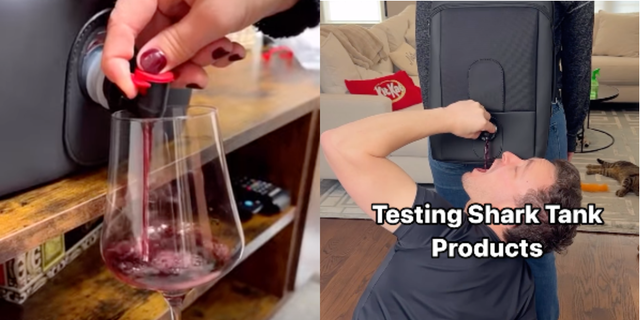 a person pouring a glass of wine