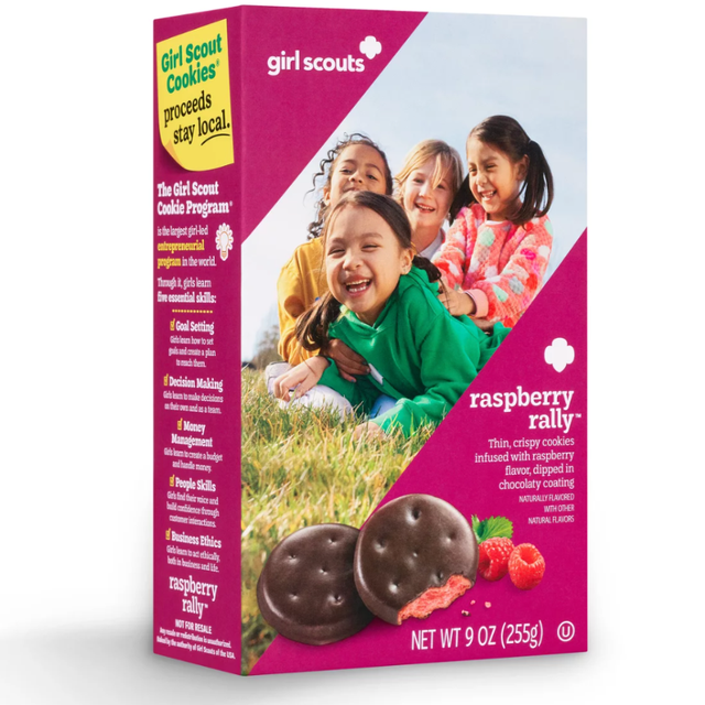 raspberry rally girl scout cookies