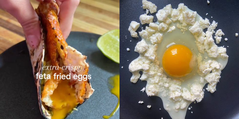 feta fried eggs