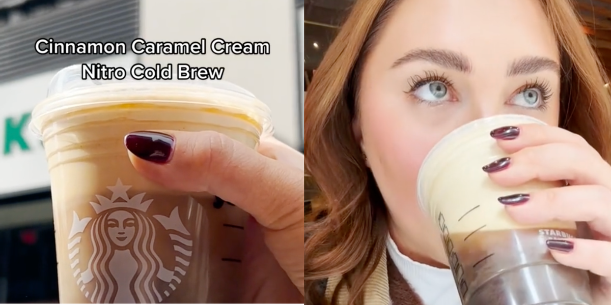 Cinnamon Caramel Cream Cold Brew {Starbucks Recipe} - We are not