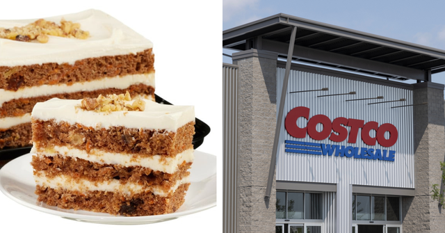 side by side of costco and carrot cake