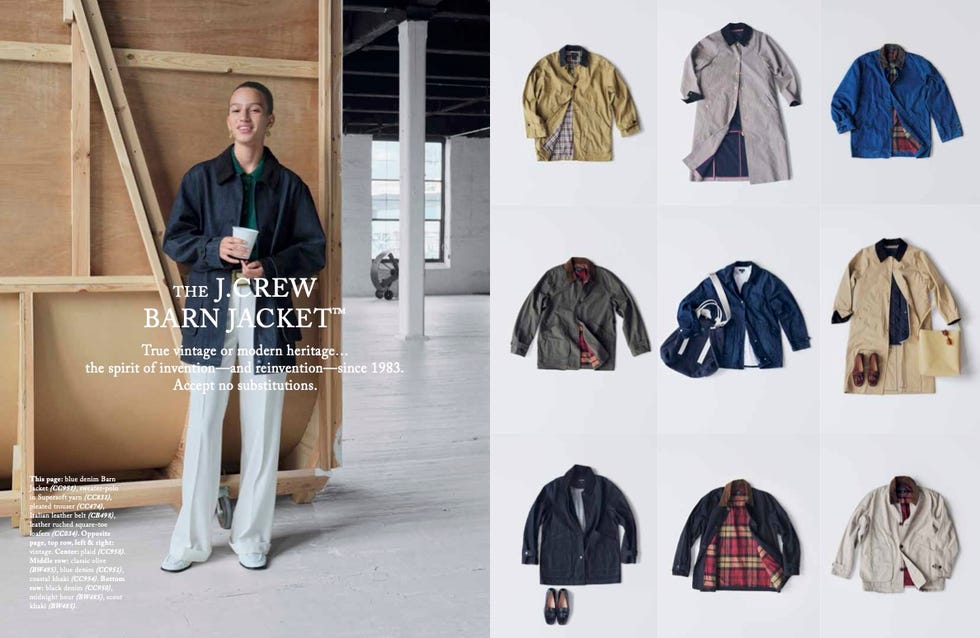 jcrew barn jacket promotion featuring various styles