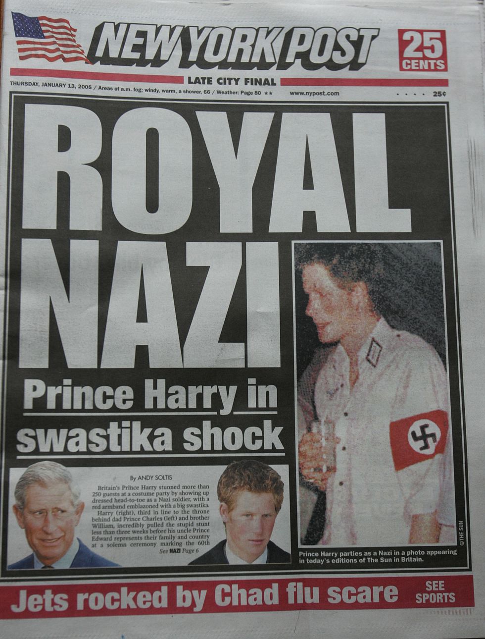 prince harry wears a nazi uniform to party