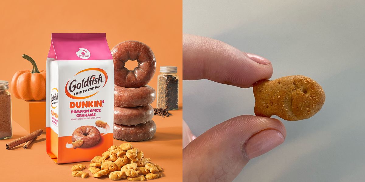 Dunkin' And Goldfish Announce New Pumpkin Spice Grahams And We're Obsessed