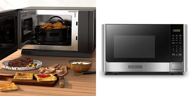 Black+decker 1.1 Cu ft 1000W Microwave Oven - Stainless Steel Black