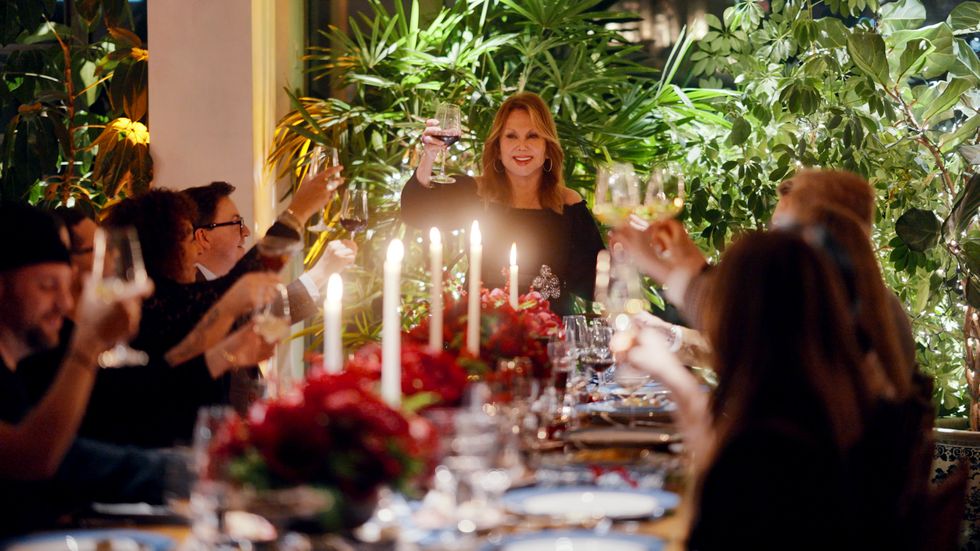 festive tablescape with marlo thomas
