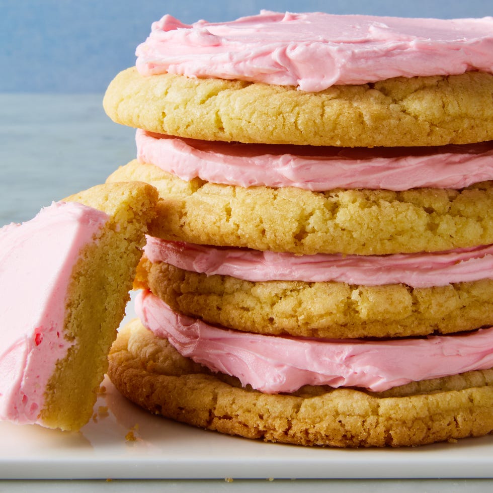 copycat crumbl sugar cookie frosted pink