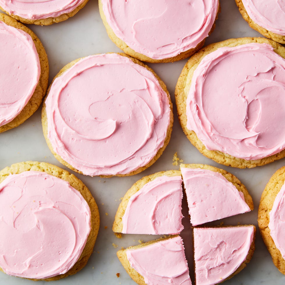 copycat crumbl sugar cookie frosted pink