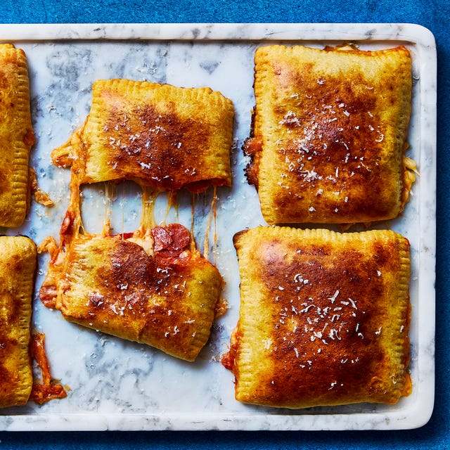 cheese and pepperoni stuffed in baked dough
