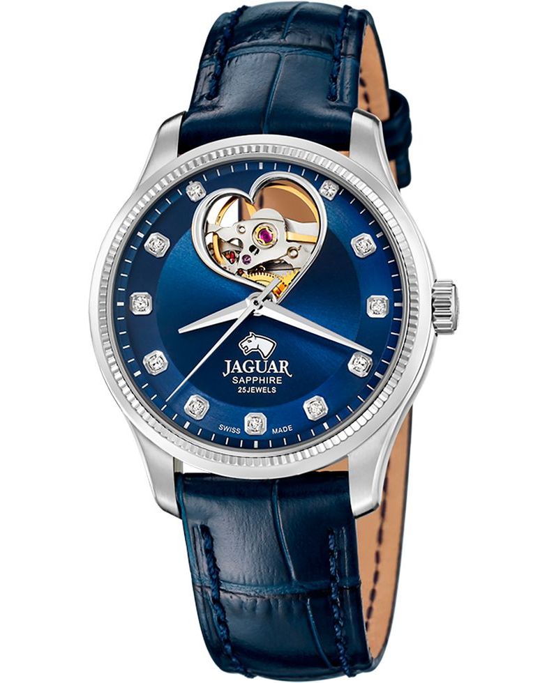 a watch with a blue face